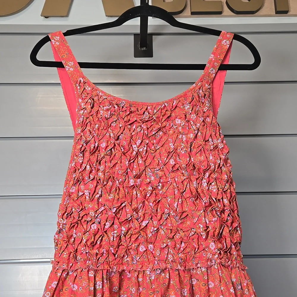 Free People Petunia Cotton Mini Dress In Poppy Combo